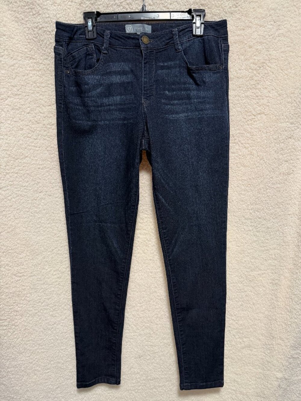 WIT & WISDOM Women's Skinny Jeans Dark Wash Denim Size 12 / 31 Stitchfix NEW